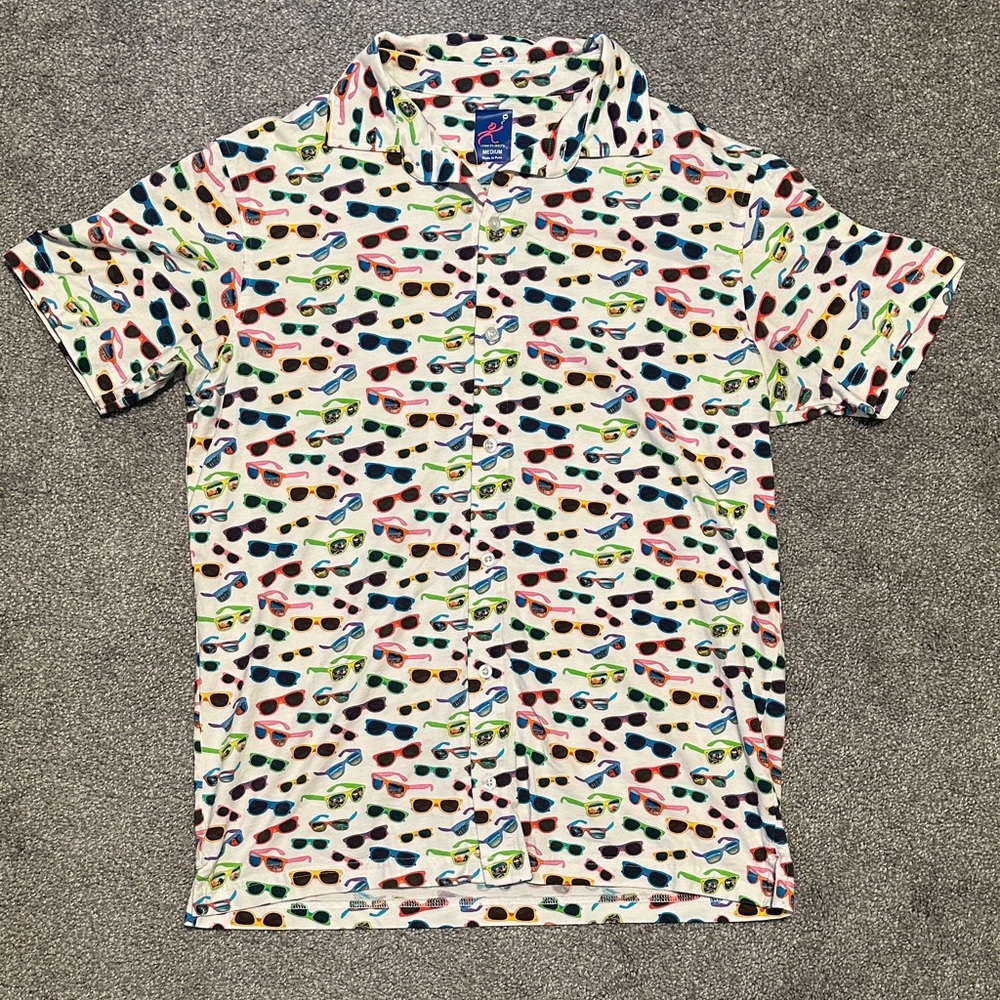 Michael’s Swimwear Men’s Button-Up Shirt Medium- Peruvian Stretch Cotton
